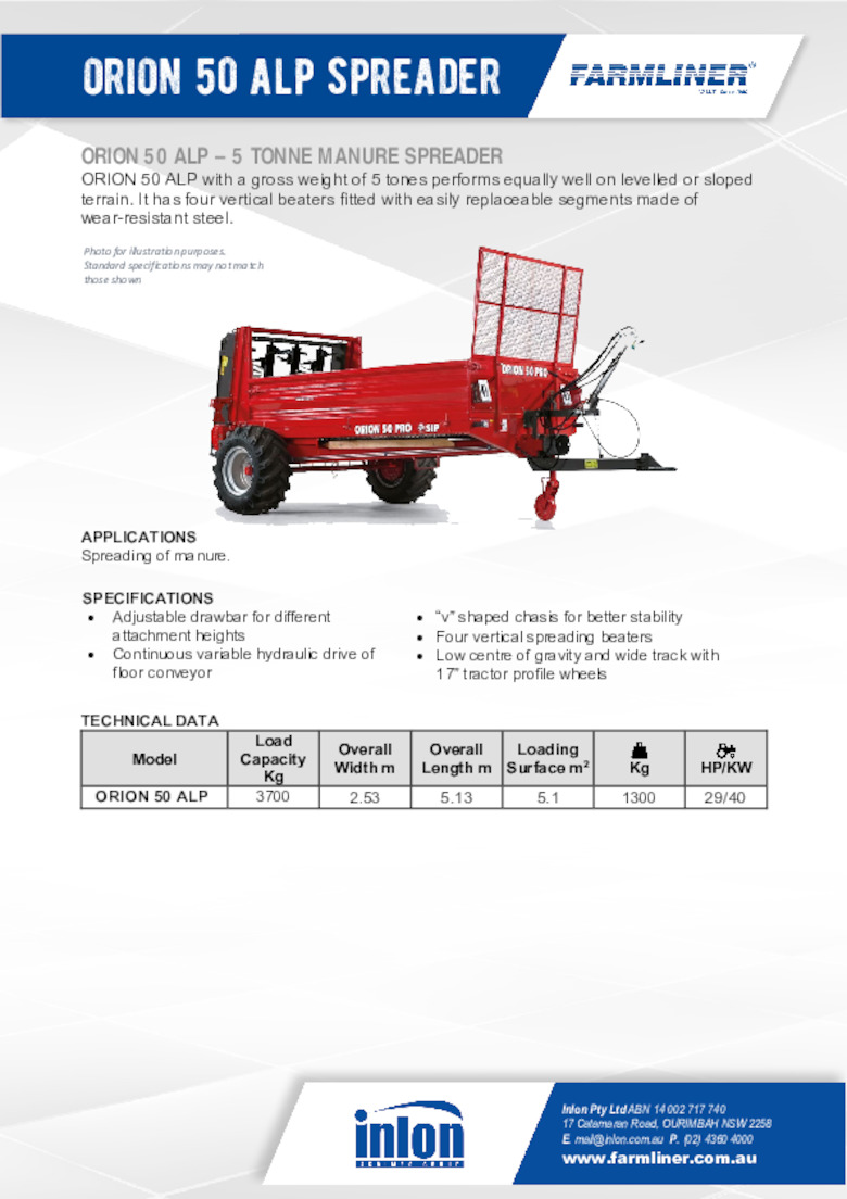 Orion ALP Manure Spreader